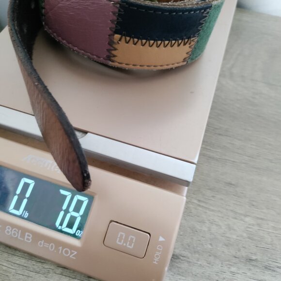 Lucky Brand Patchwork Multicolor Leather Bohemian Belt‎ Sz 28 - Picture 10 of 10